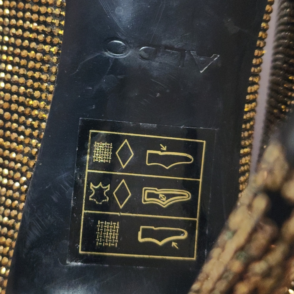ALDO Gold Sparkle Heels - Picture 7 of 10